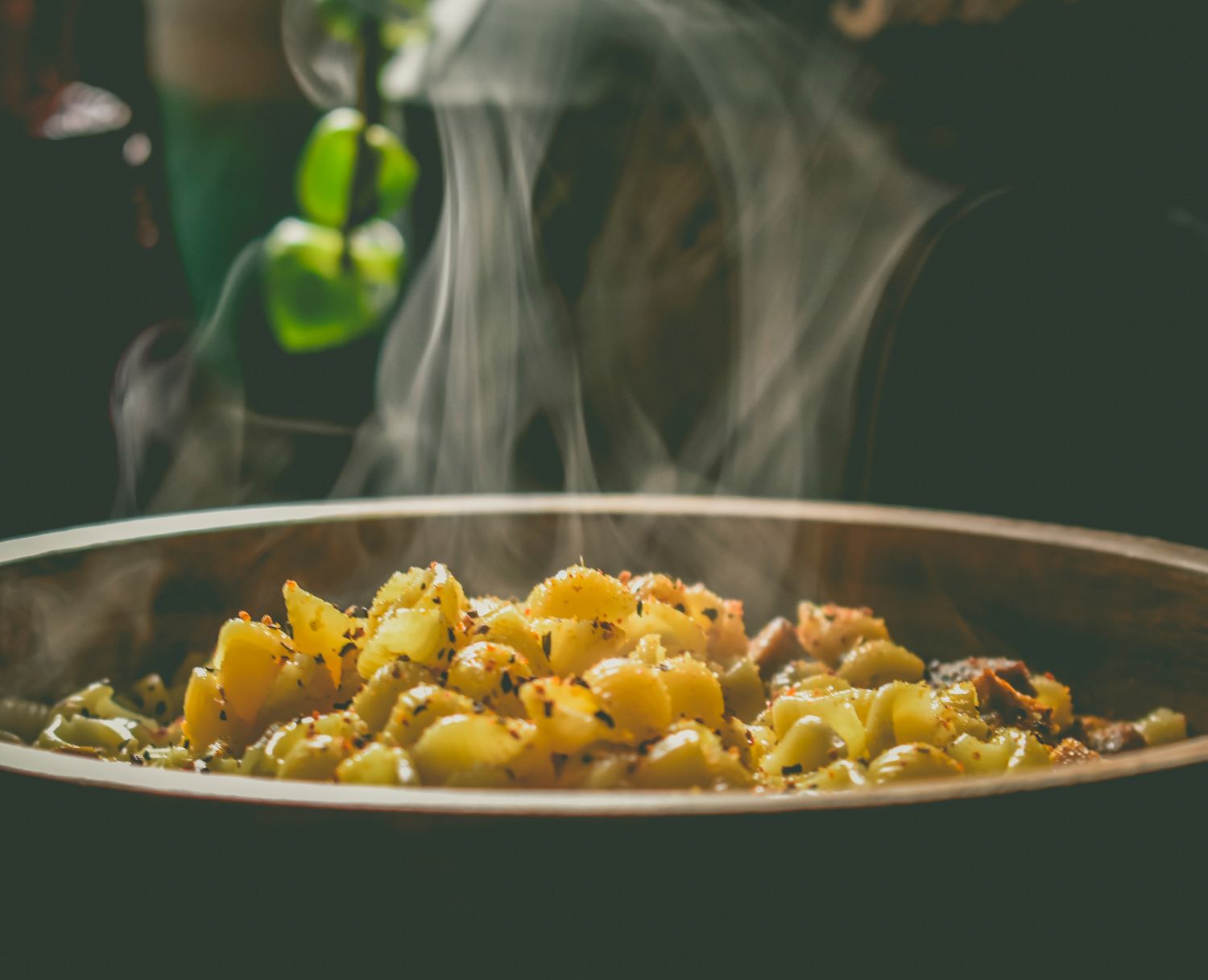 Dampfende Pasta